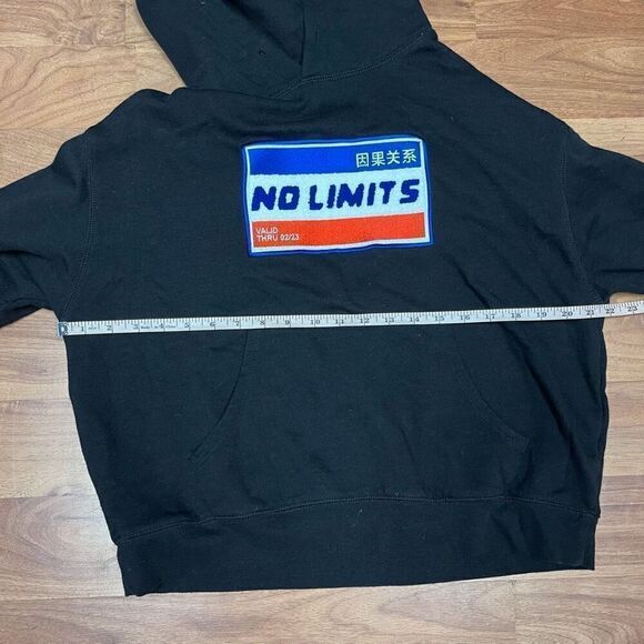 Forever 21 Womens Embroidered No Limits Hoodie Sweater Medium - Picture 8 of 11